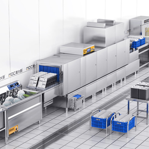 斜插式商用洗碗机的特点和优势 适合什么场景使用